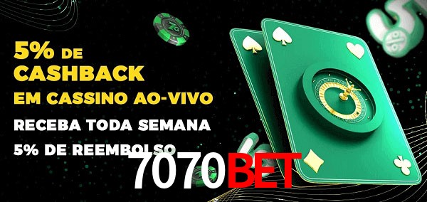 Promoções do cassino ao Vivo 7070bet